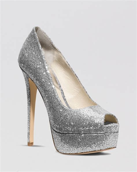 michael kors suede heel with silver heel|Michael Kors heels platform.